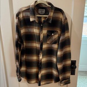 O'Neill Brown and Black Plaid Shirt
